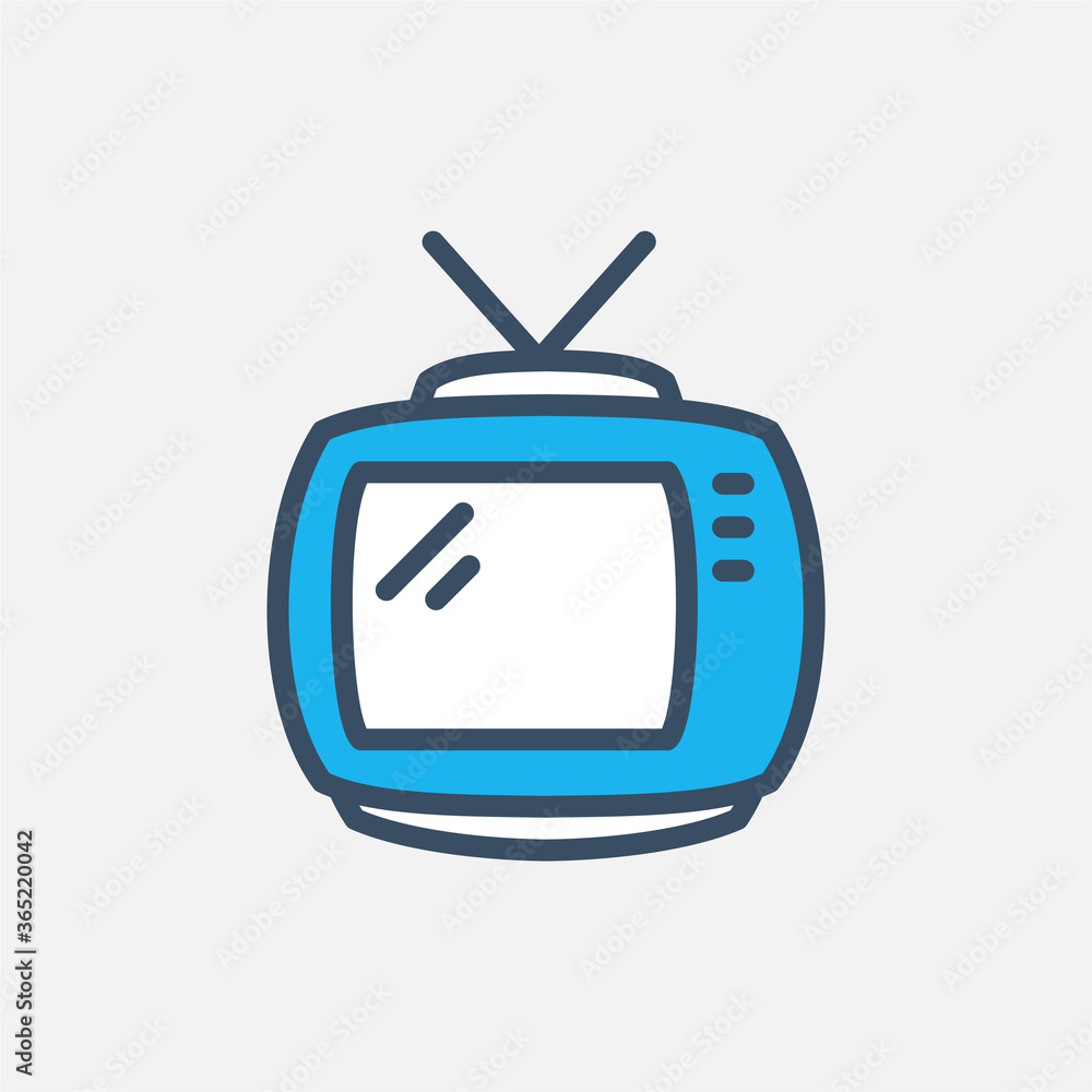 television icon designed in a flat style television icon designed in a flat style