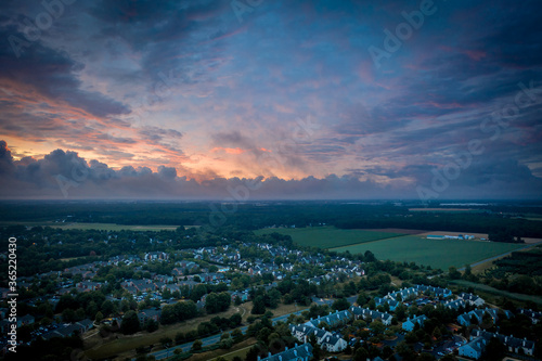 Aerial Sunrise in Plainsboro Princeton New Jersey © Jin