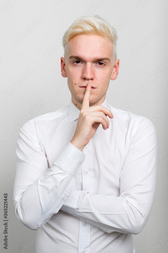 Portrait of young businessman with blond hair Portrait of young businessman with blond hair
