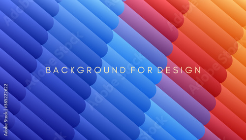 3D background striped symmetric lines. Abstract background with dynamic effect. Creative design poster with vibrant gradients. Vector Illustration for advertising, marketing or presentation.