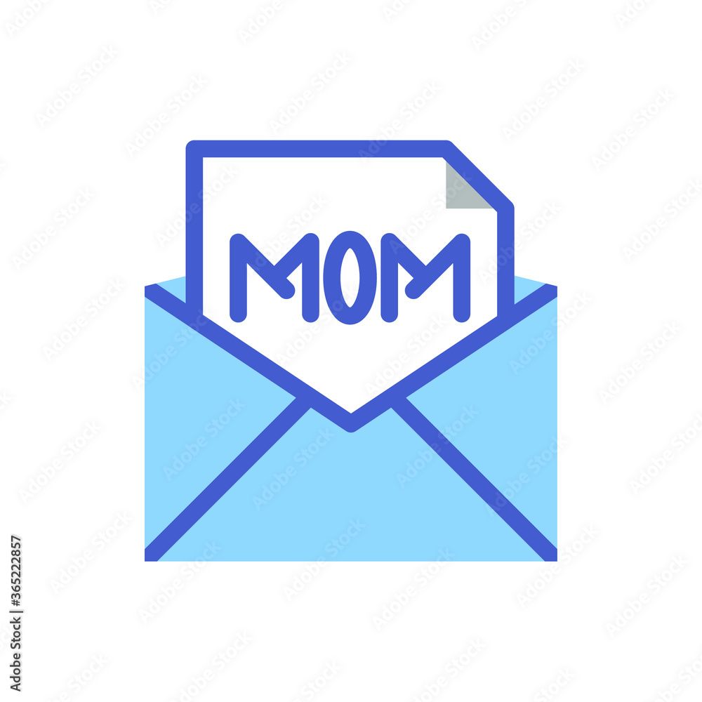 mail letter icon vector illustration flat style mother's day icon set mail letter icon vector illustration flat style mother's day icon set