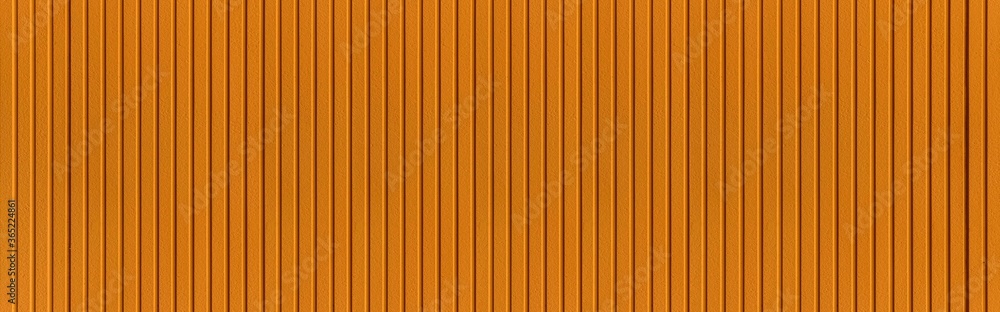 Naklejka premium Panorama of Modern yellow stone wall with stripes texture and seamless background
