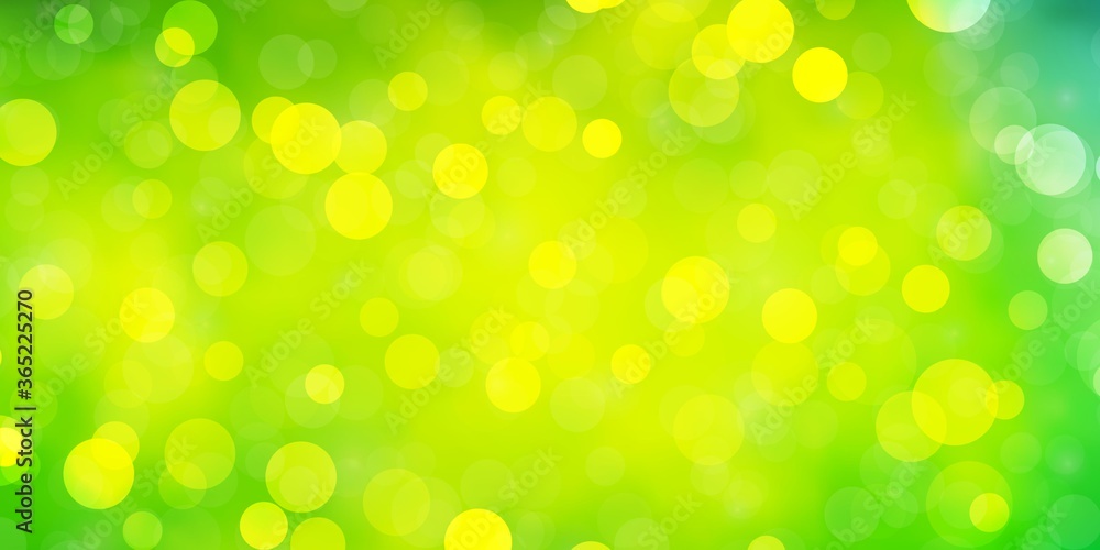 Fototapeta premium Light Green vector background with circles. Modern abstract illustration with colorful circle shapes. New template for your brand book.