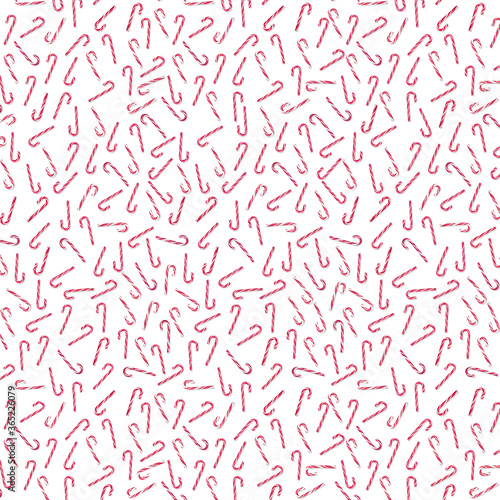 Multiple Christmas candy canes on a white isolated background white   red Christmas candies. candy pattern  pattern  greeting card  wallpaper  wrapping paper