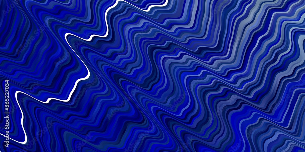 Dark BLUE vector background with lines. Brand new colorful illustration with bent lines. Pattern for websites, landing pages.