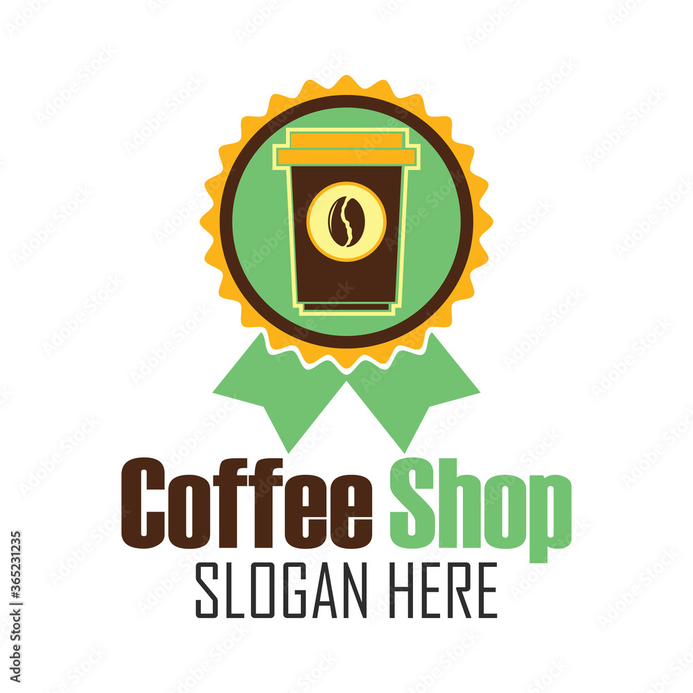 Fototapeta premium coffee shop logos, label, badge with text space for your slogan tagline, vector illustration.