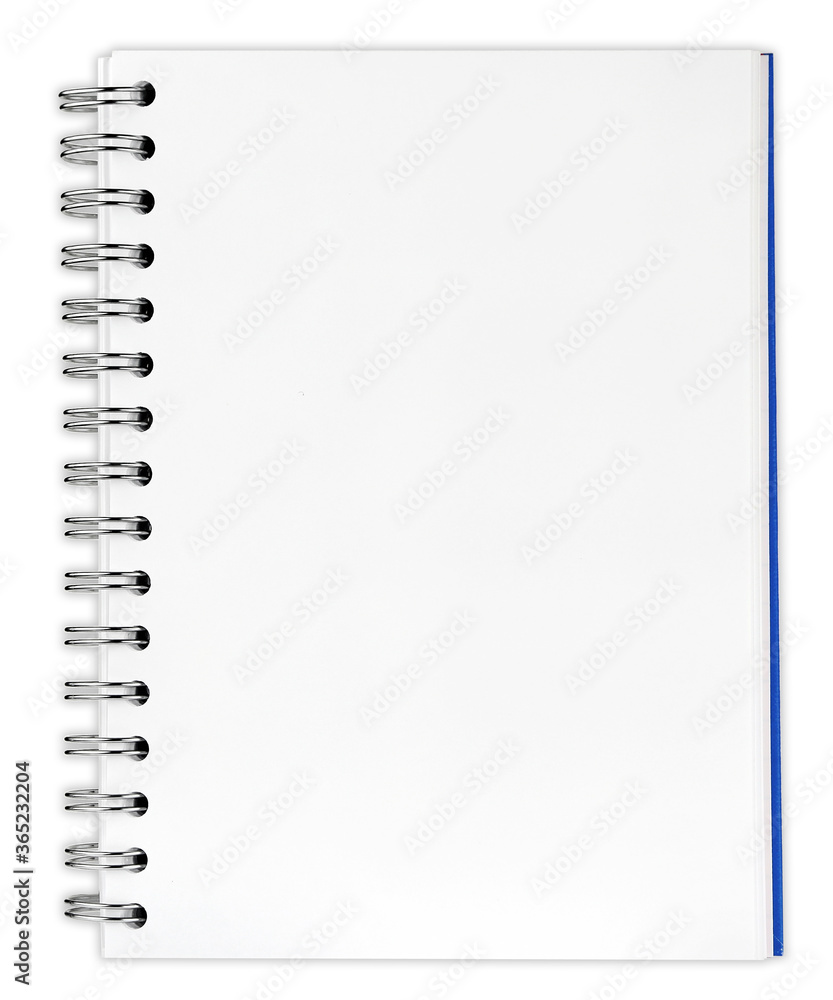 Spiral notebook isolated on white