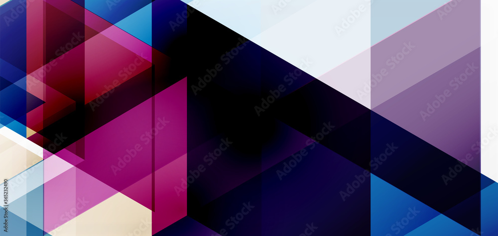 Geometric abstract background, mosaic triangle and hexagon shapes. Trendy abstract layout template for business or technology presentation, internet poster or web brochure cover, wallpaper Geometric abstract background, mosaic triangle and hexagon shapes. Trendy abstract layout template for business or technology presentation, internet poster or web brochure cover, wallpaper
