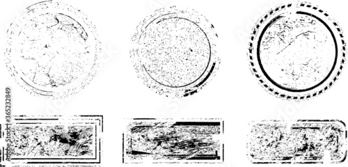 Grunge post Stamps Collection, Circles. Banners, Insignias , Logos, Icons, Labels and Badges Set . vector distress textures.blank shapes.