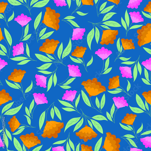 floral seamless pattern summer vintner color combination for textile printing digital printing screen printing vector illustration  