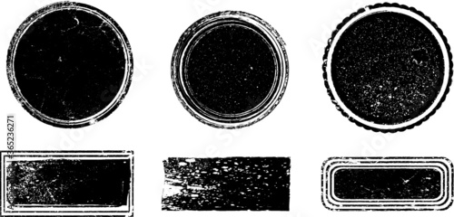 Grunge post Stamps Collection, Circles. Banners, Insignias , Logos, Icons, Labels and Badges Set . vector distress textures.blank shapes.