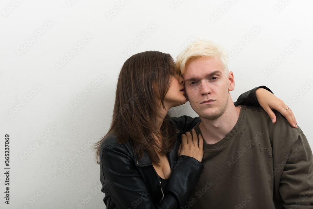 Portrait of young couple together and in love Portrait of young couple together and in love