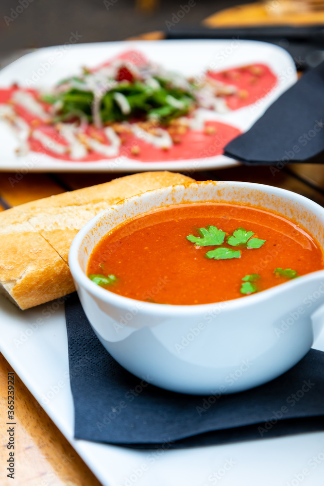 Healthy vegan cold soup prepared with beetroots and vegetables perfect as dietetic summer dish Healthy vegan cold soup prepared with beetroots and vegetables perfect as dietetic summer dish