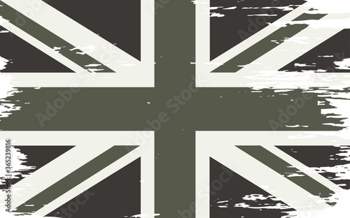 Vector grunge flag of United Kingdom