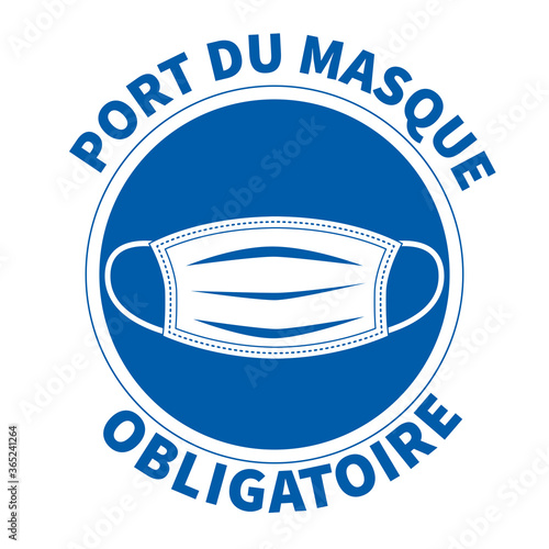 French face mask required illustration