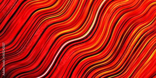 Dark Orange vector template with curves. Colorful illustration in abstract style with bent lines. Smart design for your promotions.