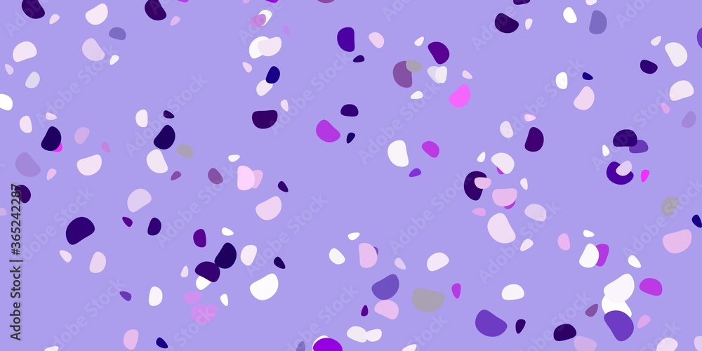 Light purple, pink vector pattern with abstract shapes.