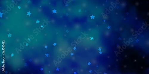 Dark Pink, Blue vector background with colorful stars. Shining colorful illustration with small and big stars. Best design for your ad, poster, banner.