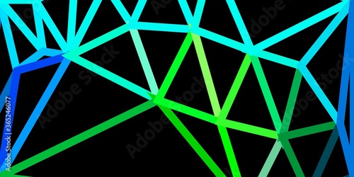 Light blue, green vector geometric polygonal layout.