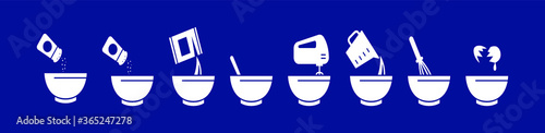 mixing bowl icons. vector illustration