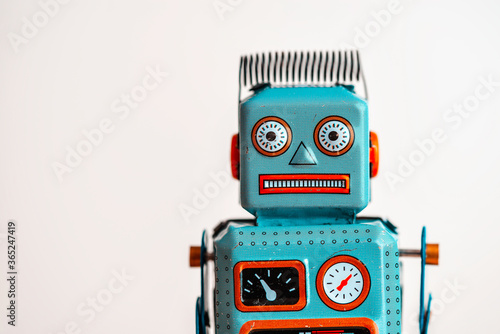 Obraz na płótnie Old vintage tin robot portrait