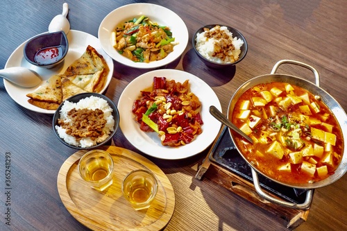 Spicy Mapo tofu / Chinese food lunch / とっても辛い麻婆豆腐  / マーボー豆腐ランチセット / 中華料理