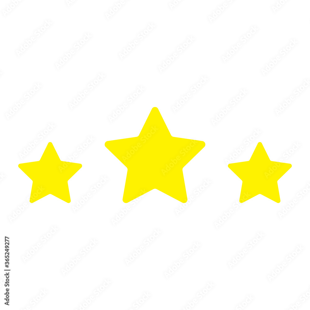 three stars icon vector three stars icon vector