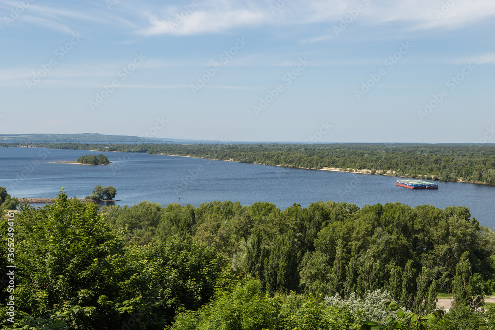 Amidst nature flowing river Dnepr in Kanev. Ukraine Amidst nature flowing river Dnepr in Kanev. Ukraine
