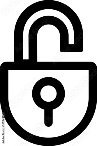 Encryption, lock, safe, safety, internet security, unlock, unlocked icon on transparent background. Password protection.