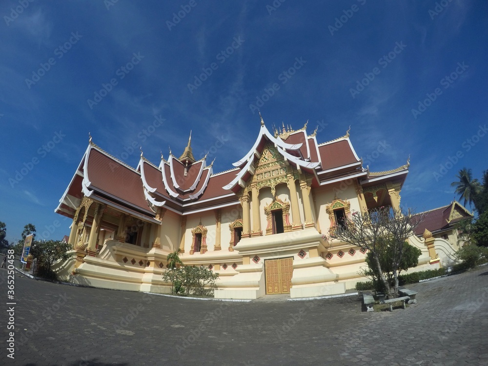Laos, Pha That Luang golden temple, Vientiane city