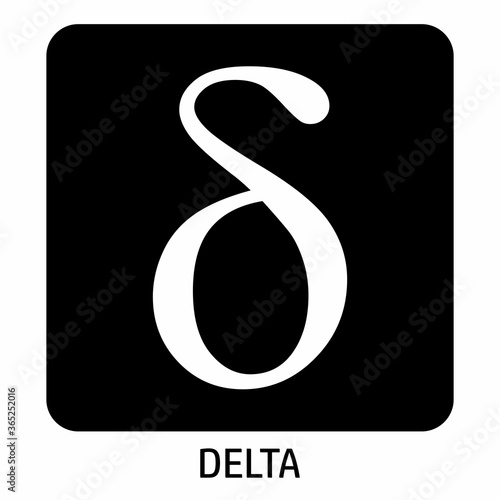 Delta greek letter icon