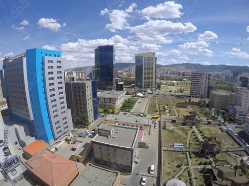 Mongolia. Capital city Ulaanbaatar. Rooftop view photo