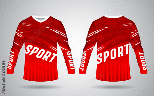 Sport jersey long sleeve template