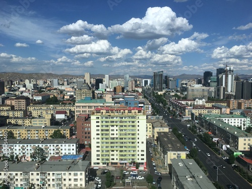 Mongolia. Capital city Ulaanbaatar. Rooftop view photo