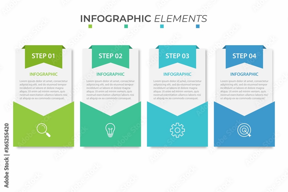 Presentation business infographic template with 4 options Presentation business infographic template with 4 options