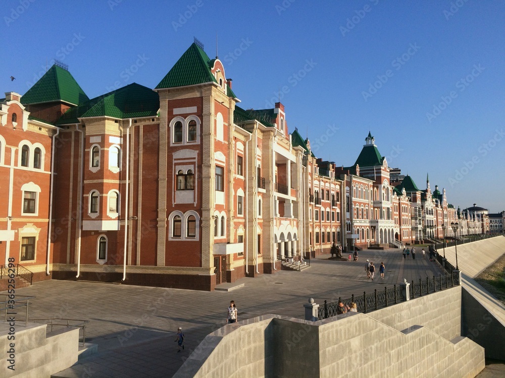 Russia, Russian Federation. Yoshkar Ola city, Mariy El republic. Beautiful street photography