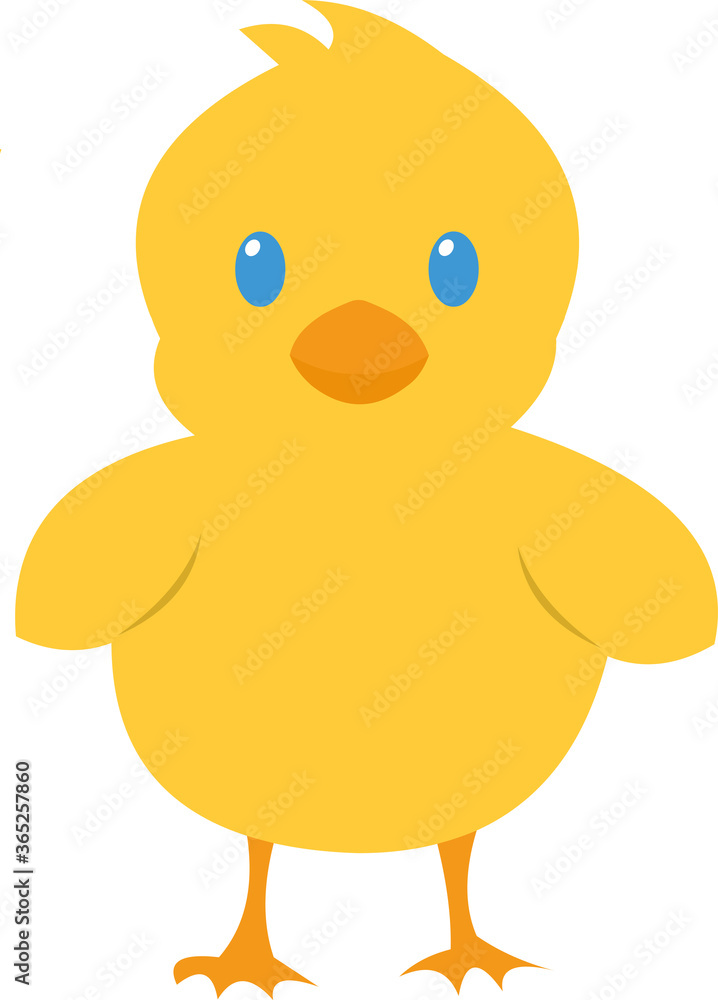 Vector illustration of a cartoon chick Vector illustration of a cartoon chick