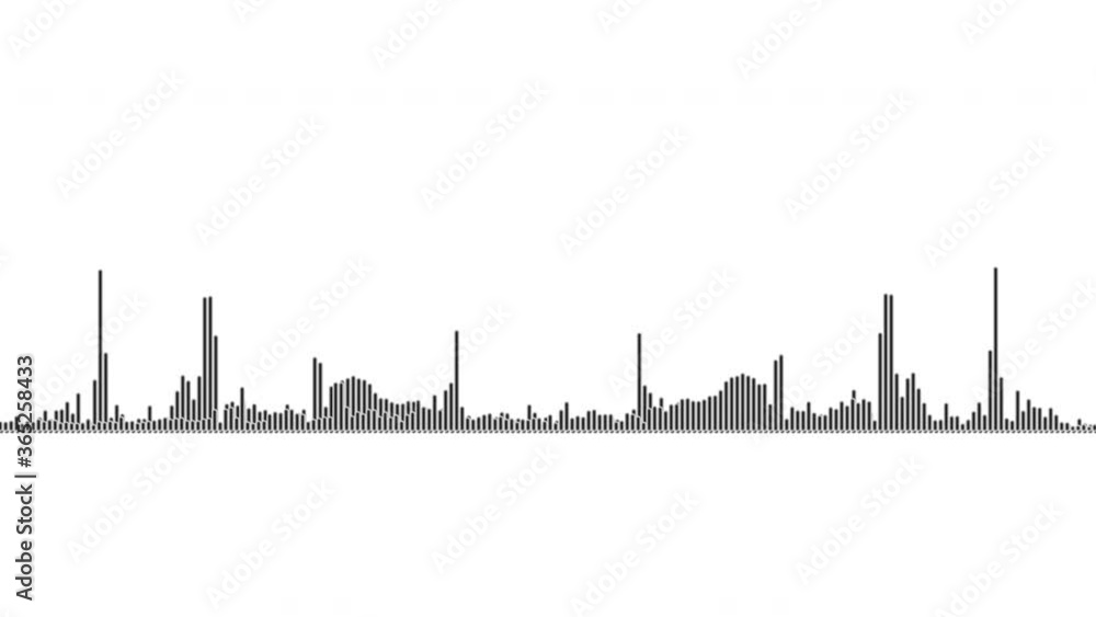 Sound wave isolated on white background. black color digital sound wave equalizer. Audio technology wave concept and design under the concept of black and white emphasize simplicity. Sound wave isolated on white background. black color digital sound wave equalizer. Audio technology wave concept and design under the concept of black and white emphasize simplicity.