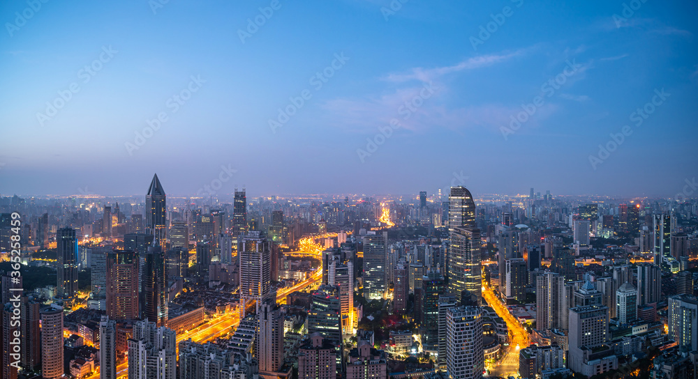 city skyline in shanghai china