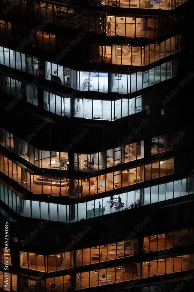 office building at night office building at night