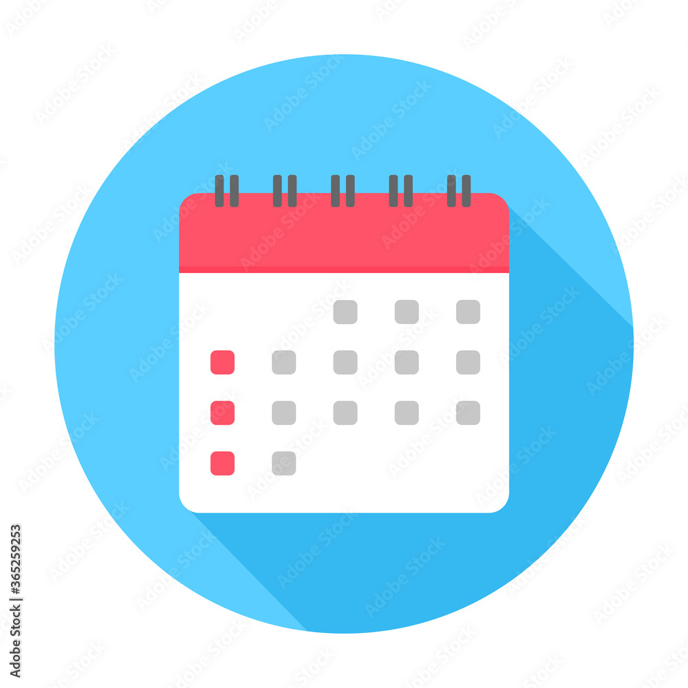 Empty calendar icon For scheduling appointments on important dates of the year. Empty calendar icon For scheduling appointments on important dates of the year.