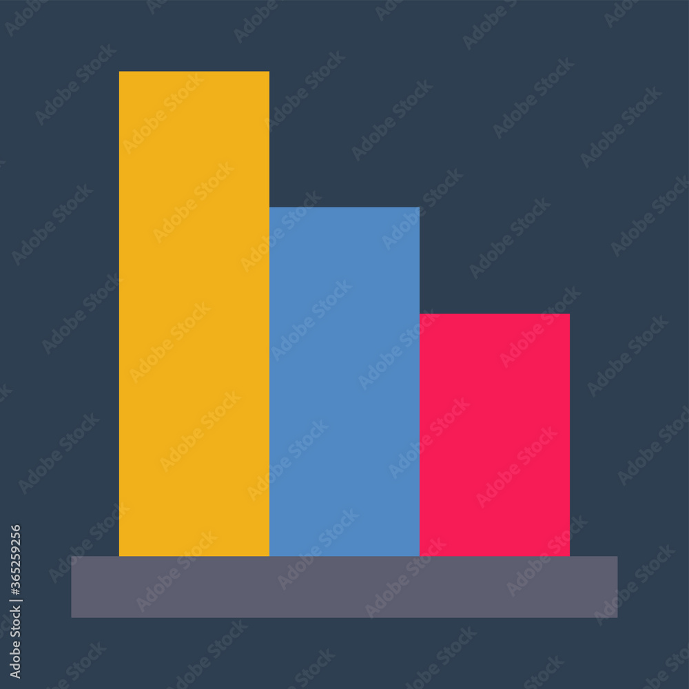 Business & finance, Graph bars, Flat color icon. Business & finance, Graph bars, Flat color icon.