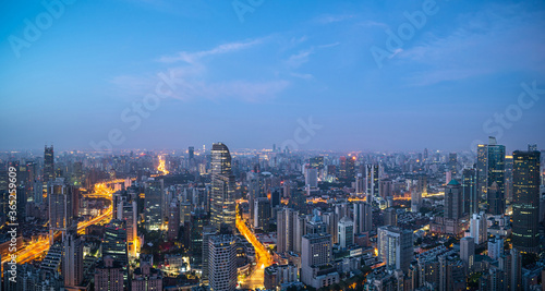 city skyline in shanghai china