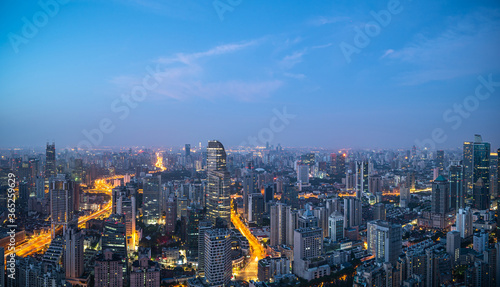 city skyline in shanghai china