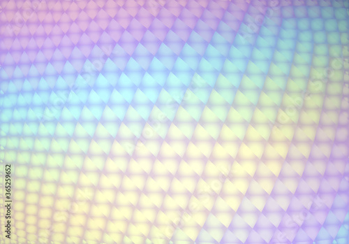 Stylish hologram background in vaporwave 90s style with abstract geometric cells and iridescent colors