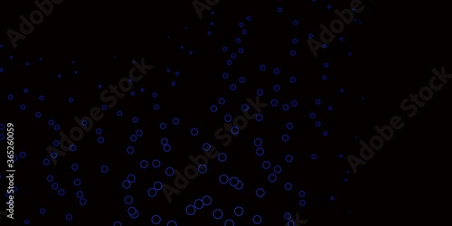 Dark BLUE vector texture with disks. Glitter abstract illustration with colorful drops. Pattern for wallpapers, curtains.