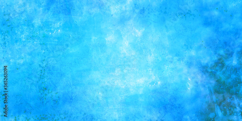 氷、水彩、青背景素材