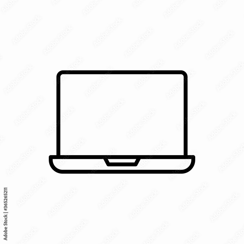 Outline laptop icon.Laptop vector illustration. Symbol for web and mobile Outline laptop icon.Laptop vector illustration. Symbol for web and mobile