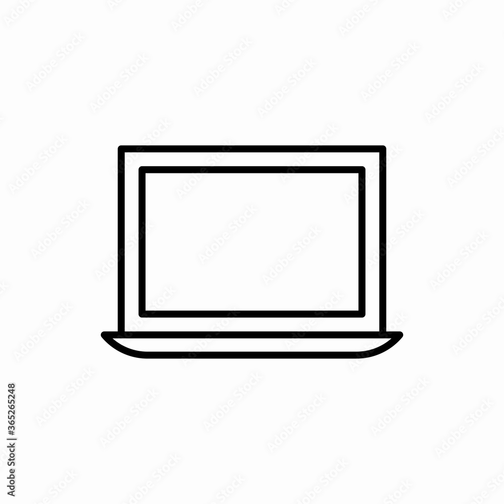 Outline laptop icon.Laptop vector illustration. Symbol for web and mobile Outline laptop icon.Laptop vector illustration. Symbol for web and mobile