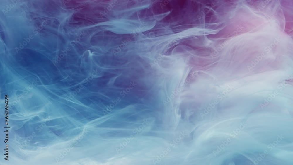 Blue and red ink mixing in water on white background, Slow motion. Blue and red ink mixing in water on white background, Slow motion.